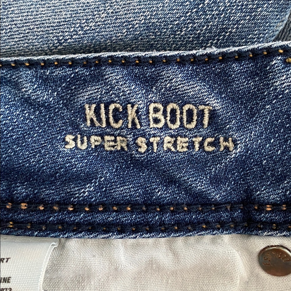 American Eagle Kick Boot Super Stretch Jeans Size 12 SHORT - Picture 4 of 9